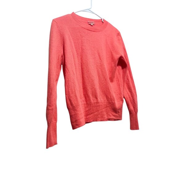 J.Crew 100% Cashmere Crewneck Sweater Women Small Orange Knit Tennis Preppy Fall - Picture 11 of 11